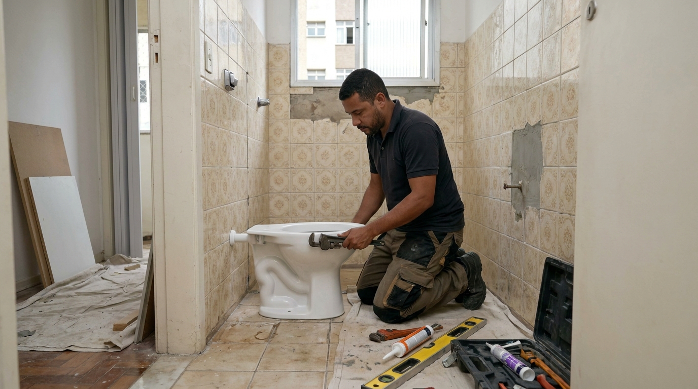 Reforço de vedação sanitária em Contagem-MG